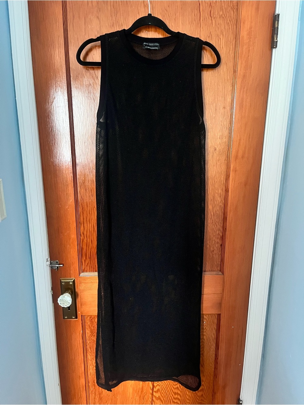 Urban Outiftters Black Sleeveless Mesh Maxi Dress